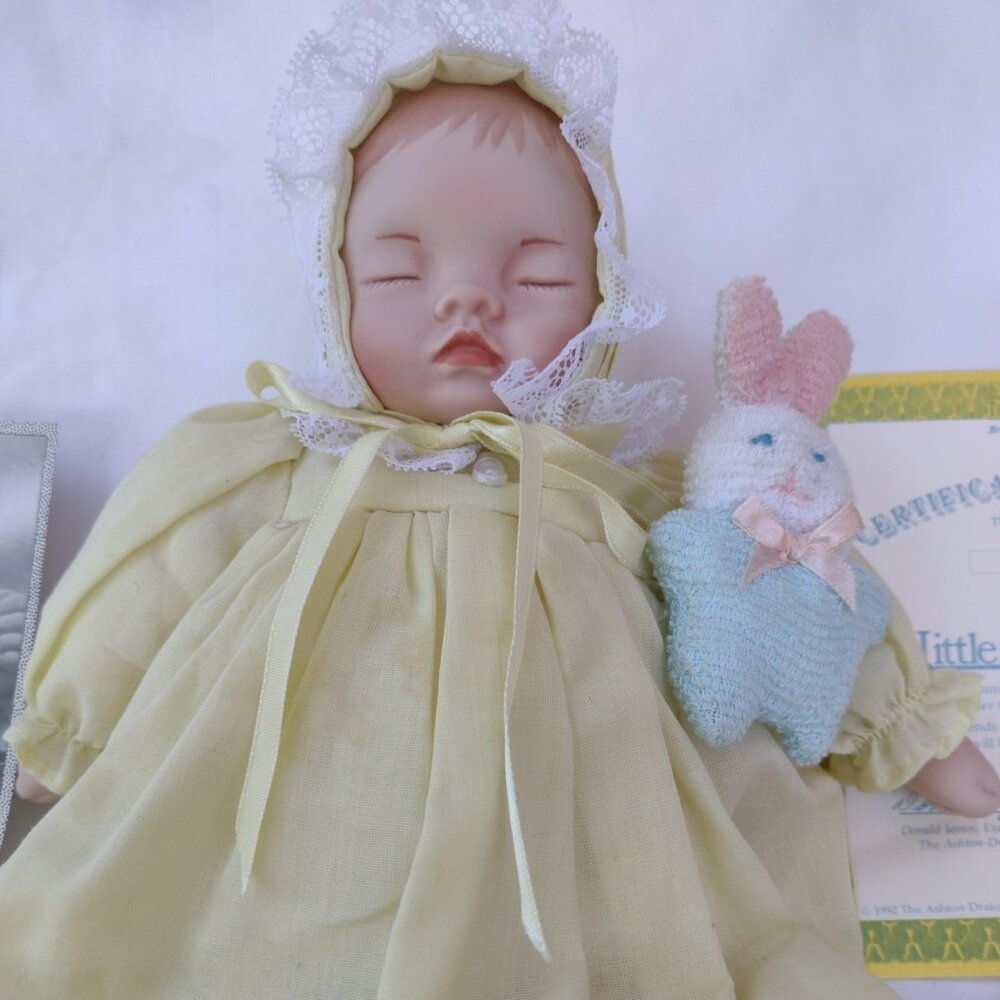 Ashton Drake Baby Vintage Doll Porcelain Little Bit of Sunshine 1992 COA